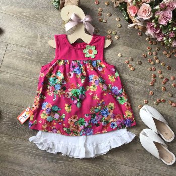 Áo sát nách lanh hoa xuân hè- A56135-4